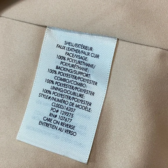 Alice + Olivia Women’s Almond Faux Leather Jacket Size 4 - Picture 13 of 16